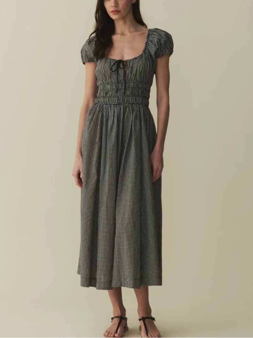 Doen Quinn La Maddalena Gingham Dress XXS